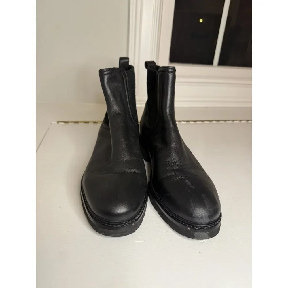 NEW Vince Rue Chelsea Ankle Boot Black Leather Womens US 10 EU 41 $395 [jb]
